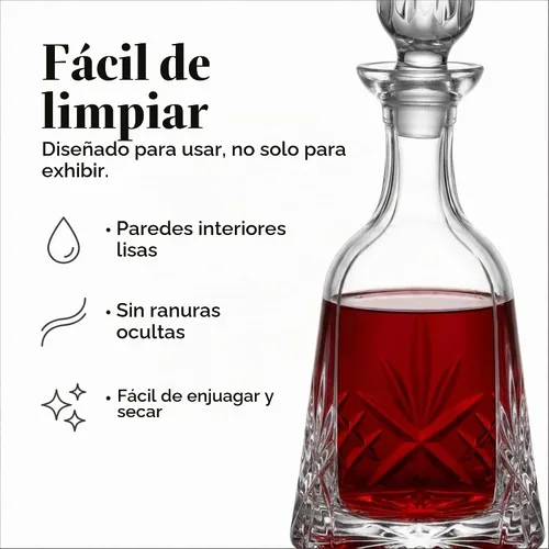 Vista 6 de Godinger Decantador de vino, decantador de whisky, colección Dublin Crystal