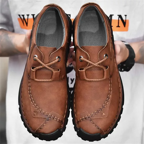 Vista 3 de Zapatos casuales para hombre, zapatos de cuero para hombre, mocasines Oxford, zapatos de trabajo de moda, negocios, oficina, vestido de trabajo