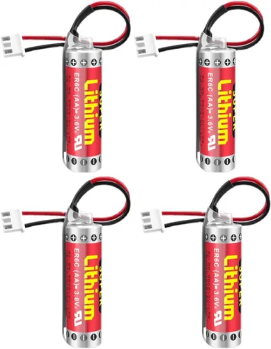 Vista 7 de NOUCHU - Batería de litio AA no recargable ER6C 3.6V 1800mAh con enchufe para FX F2-40BL