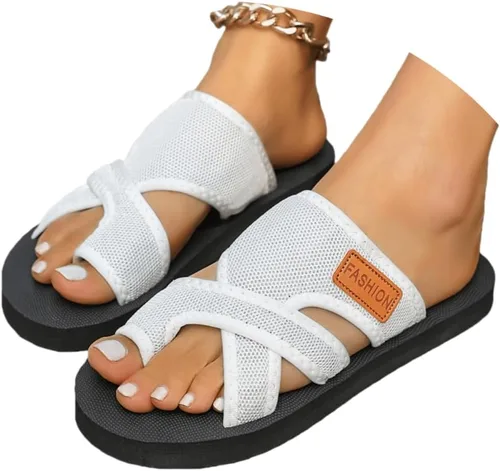 Vista 9 de Sandalias ortopédicas para mujer, plataforma elegante, moderna, ortopédica, deslizantes, con cómodo soporte de arco