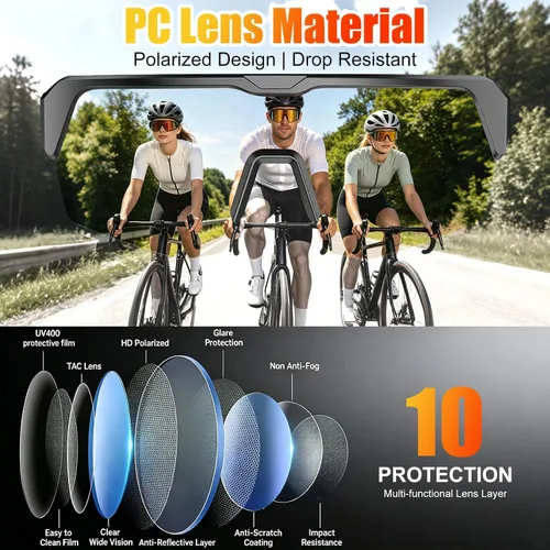 Vista 4 de OBEST - Lentes impermeables con Bluetooth para hombres y mujeres, UV400