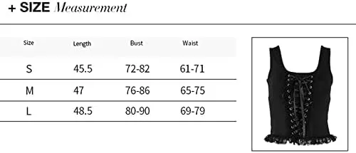 Vista 6 de Female Camisole, Solid Color Lace Trim U-Neck Lacing Vest Casual Tops for Summer, Black, SML