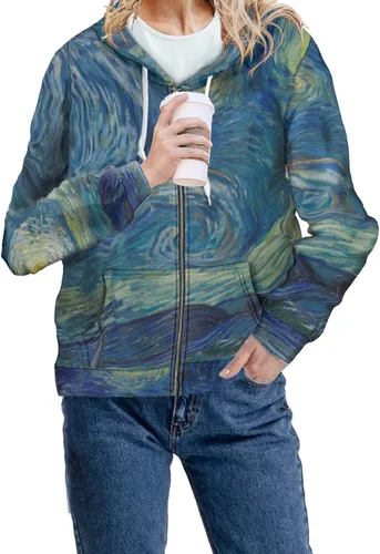 Vista 3 de Irisjudy Sudaderas con capucha para mujer con bolsillo, camuflaje transpirable, ajuste holgado, calaveras, notas musicales, sudaderas con capucha