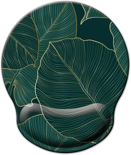Vista 8 de Alfombrilla de mouse con soporte de muñeca, alfombrilla de mouse ergonómica con cojín de espuma viscoelástica para reposamuñecas, base de goma