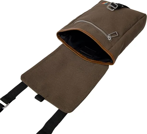 Vista 4 de PS Paul Smith Zebra - Bolso cruzado para hombre, color caqui, Caqui