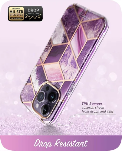 Vista 5 de i-Blason Cosmo Series - Funda para iPhone 14 Pro de 6.1 pulgadas (versión 2022), funda protectora delgada de cuerpo completo con protector