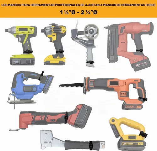 Vista 3 de Spider Funda para herramientas – Funda Pro Tool + un agarre de herramienta + un pasador de conductor – Soporte para múltiples herramientas mejorado
