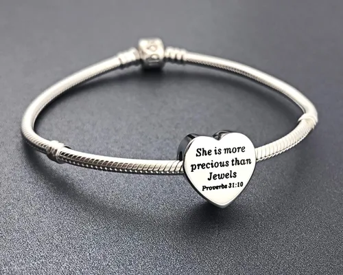 Vista 5 de MUERDOU Dije de corazón, pulsera cristiana con versículo bíblico para oración, fe, religiosa, regalos para mujeres