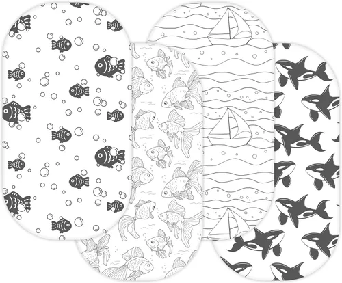 Vista 12 de TansyPanda - Sábanas de moisés Halo para BassiNest Luxe giratorias, calmantes, giratorias, lite, Essential Sleeper, paquete de 3, 33 x 17 pulgadas