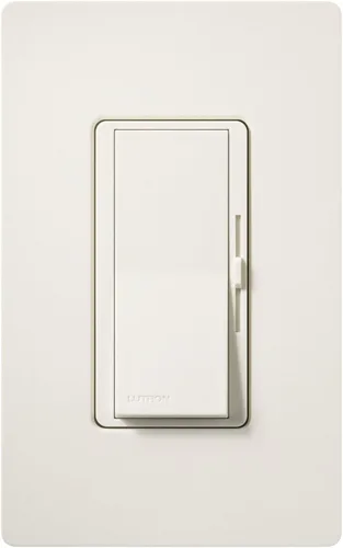 Vista 2 de Lutron DVSCELV-300P-BI Diva - Regulador electrónico de bajo voltaje de 300 vatios de un solo polo, galleta