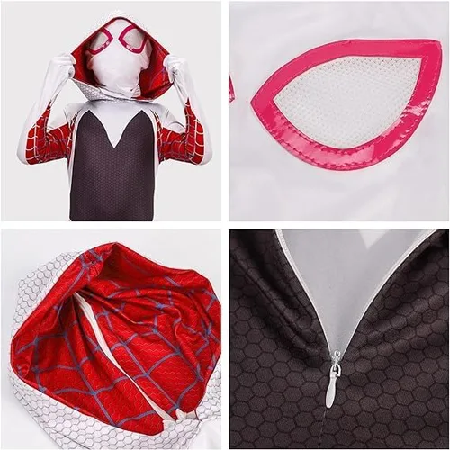 Vista 6 de Regalos de Navidad para niños, disfraz de superhéroe para niños, estilo 3D, overol de cosplay para regalo
