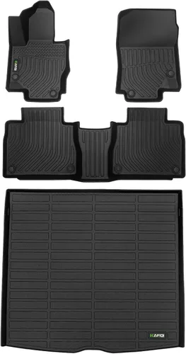Vista 40 de HAFIDI® Juego de alfombrillas y forro de carga para Kia EV9 2024 2025 2026 (no apto para sillas de relajación), protección para todo tipo de clima