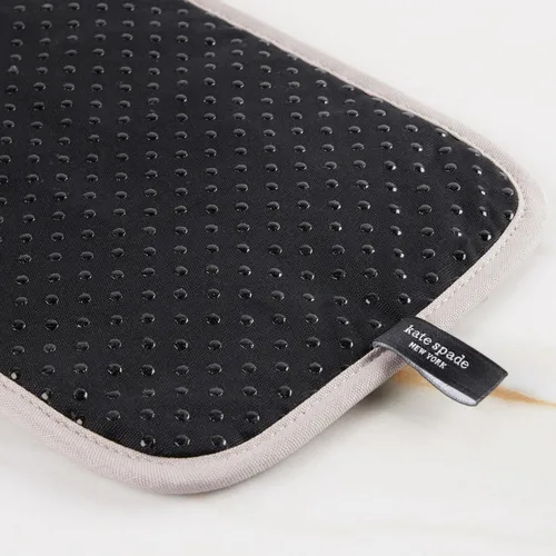 Vista 6 de Kate Spade New York Juego de 2 soportes botánicos a rayas para ollas, 7 x 10 pulgadas, negro/beige