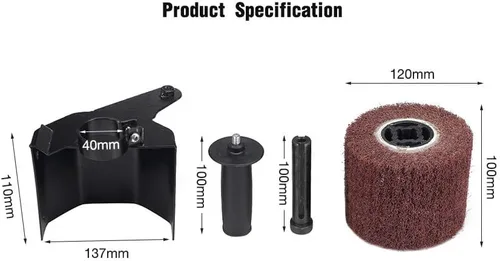 Vista 4 de Juego de máquina pulidora de pulido multifuncional de 0.394 in/0.551 in, accesorios de conversión con rueda de lijado para amoladora angular 115