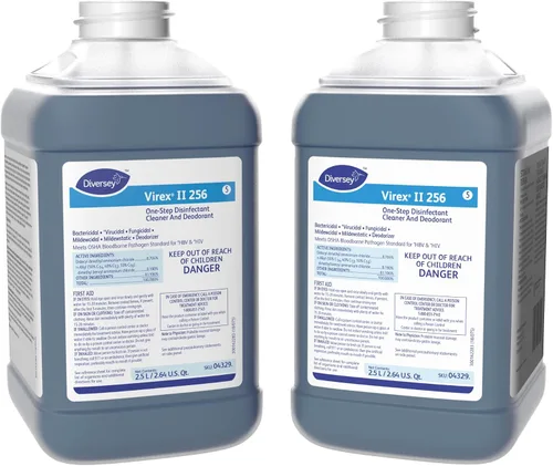 Vista 17 de VIREX Diversey II 256 04331. Disinfectant Cleaner Concentrate, Multi-Surface for Home & Commercial Use, Odor Control, Mint Scent, AccuMix Bottle, 32