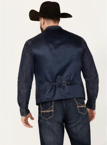 Vista 4 de Cody James Chaleco con estampado de cachemira Nashville para hombre - CJPV2405-NVY Medium US Navy