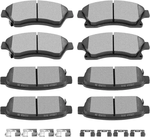 Vista 10 de SCITOO Juego de pastillas de freno de cerámica delanteras y traseras D374 D465 para Acura CL 1997-1999, Honda Civic 2002-2003 2006-2011, para Honda