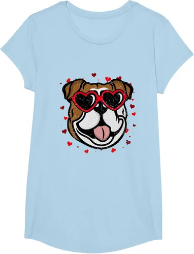 Vista 15 de Bulldog Valentine - Camiseta para amantes de las gafas de sol para perros, Negro