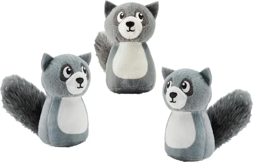 Vista 9 de Outward Hound Squeakin' Fox Hide A Puzzle Juguetes de Peluche de Repuesto para Perros - Paquete de 3 Zorro