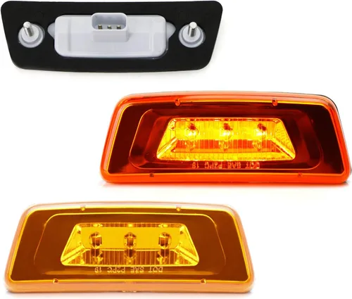Vista 8 de iJDMTOY Lentes ámbar súper brillantes LED para rueda delantera delantera Fender Side Marker Lights compatibles con Kenworth T680 T700 T880