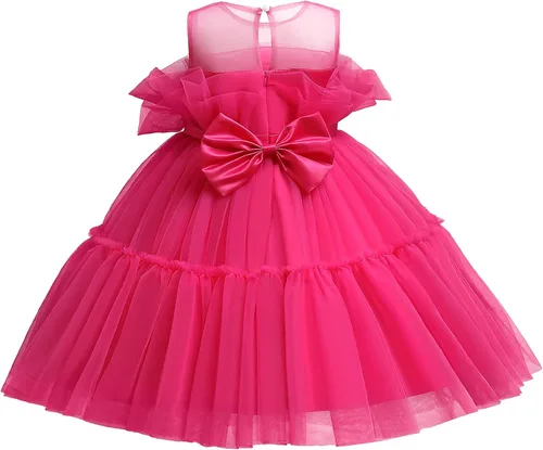 Vista 2 de HNXDYY Baby Girl Tulle Dress Baby Birthday Party Dress Tutu Dresses for Toddler Girls
