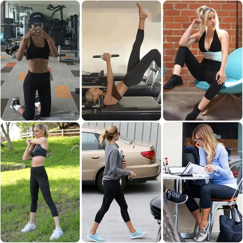 Vista 3 de GAYHAY Leggings con bolsillos para mujer, pantalones de yoga de 1925 pulgadas, cintura alta, control de abdomen, compresión para entrenamiento