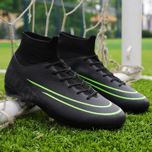 Vista 3 de Qzzsmy Tenis profesionales de fútbol para hombre, para interiores y exteriores, para competición, entrenamiento, atléticos, para niños grandes