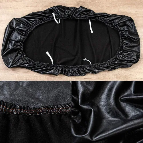 Vista 4 de Tookie Funda de cuero sintético suave y elástica para banco de comedor, impermeable, elástica, extraíble, para cocina, comedor, protector de asiento