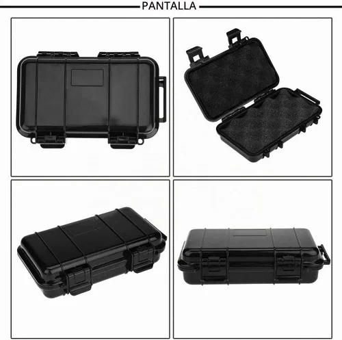 Vista 5 de Funda protectora impermeable, funda de almacenamiento a prueba de golpes al aire libre con esponja para cargar el disco duro del teléfono