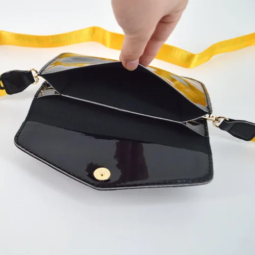 Vista 5 de Monique Bolso holográfico del sobre del embrague de las mujeres pequeño bolso cruzado bolso de hombro