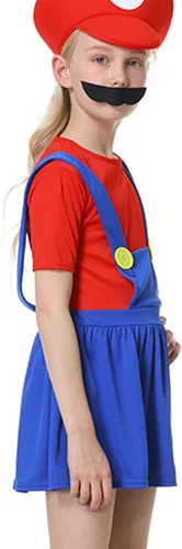 Vista 4 de ZHJIGD Disfraz de Super Brothers para cosplay, disfraz de Halloween, carnaval, unisex, para hombres, mujeres, adultos, niños, adolescentes