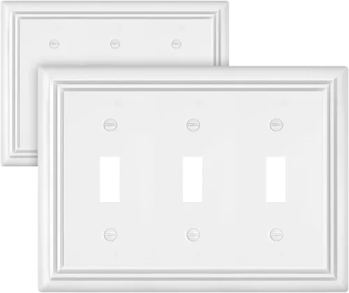 Vista 22 de Juego de 1 placa de pared de metal, bronce envejecido Midsize 1 Toggle 1 Decorator Combo Wall Plate for GFCI Outlets, Light Switches, Ideal for