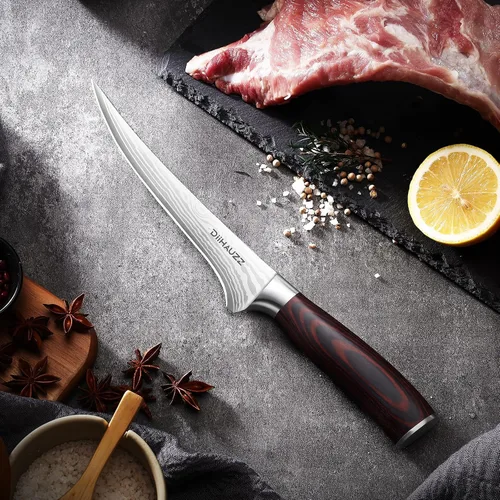 Vista 7 de DiiHAUZZ Cuchillo de filete de 7 pulgadas, cuchillo afilado para deshuesar