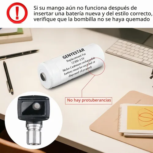 Vista 6 de Batería de repuesto para baterías recargables Welch Allyn 72300 1300 mAh