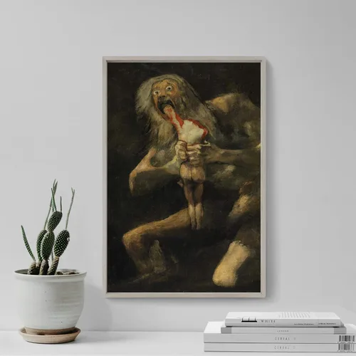 Vista 3 de Papel lustre - Francisco Goya - Saturno devorando a su hijo (1823) - Póster fotográfico de pintura Impresión Arte Regalo Decoración de pared - Titán