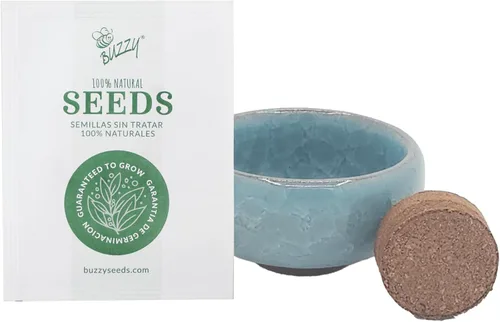 Vista 4 de BUZZY El kit de cultivo de árboles bonsái incluye pino austriaco negro, ciprés de Monterey, abeto azul, abeto noruega con macetas crujientes verdes