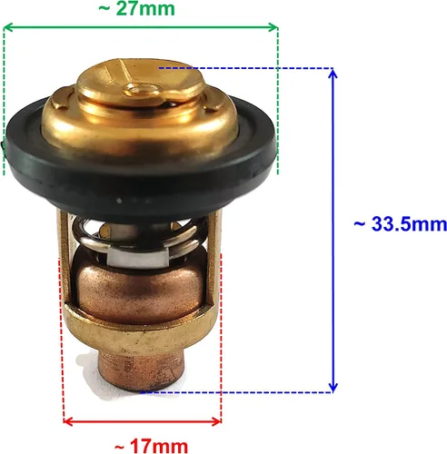 Vista 2 de Conjunto de termostato de motor de barco compatible con Tohatsu Nissan Mercury Mercruiser Quicksilver Outboard M NS 3.5HP - 40HP 50º 50 grados