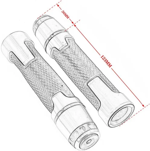 Vista 2 de Motorcycle Handlebar Grips for MT-03 MT03 MT 03 2006 2007 2008 2009 2010 2011 2012 Motorcycle Knobs Anti-Skid Handle Ends Grips Bar Hand Handlebar