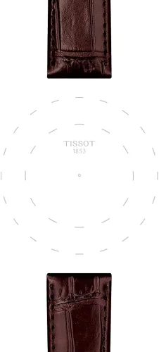 Vista 3 de Reloj automático Tissot de acrilonitrilo butadieno estireno con correa de piel, marrón, 20 (Modelo T852043014)
