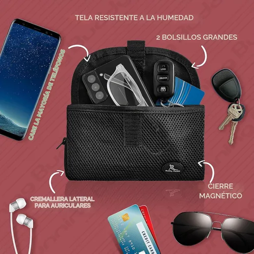 Vista 4 de Estuche personal magnético Running Buddy "Buddy Pouch" (6 pulgadas de largo x 4 pulgadas de ancho), negro, S