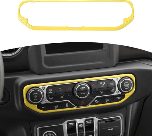 Vista 10 de RT-TCZ para Wrangler JL Cubierta de interruptor de aire acondicionado centro del tablero Trim Marco Azul bebé para Jeep Wrangler JL JLU Gladiator JT