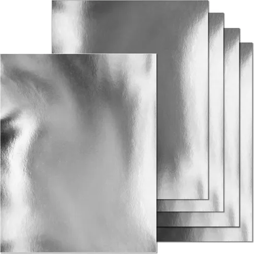 Vista 9 de Papel de cartulina metálica dorada de 8.5 x 11 pulgadas, 100 hojas de 100 libras, cartulina reflectante reflejada, para álbumes de recortes