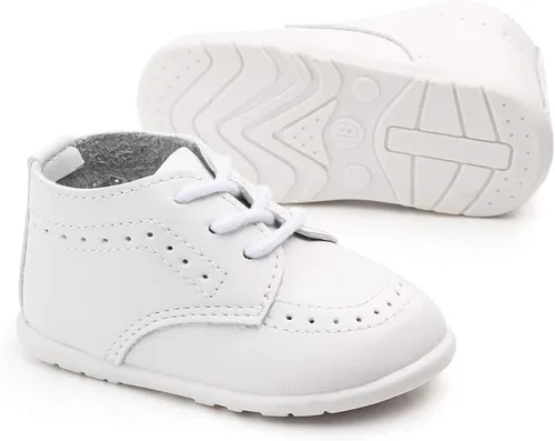 Vista 2 de Zapatos Oxford de piel sintética para niños y niñas, adecuados para gatear, vestido de boda, fiestas de cumpleaños y cualquier ocasión
