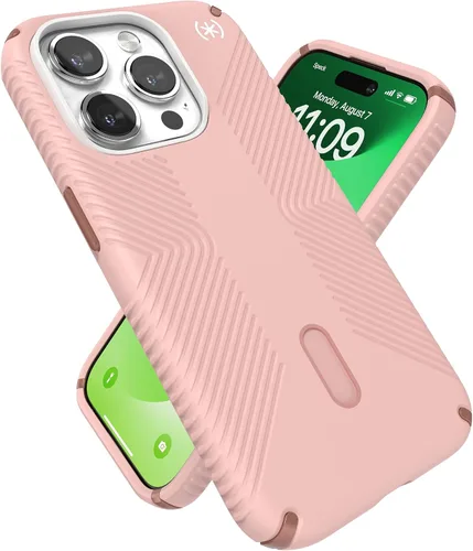 Vista 11 de Funda MagSafe Speck para iPhone 15 Pro - Protección contra caídas y de cámara, ClickLock antideslizante, compatible con carga inalámbrica, se adapta