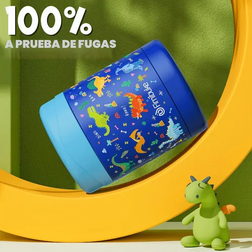 Vista 5 de Fimibuke Tarro de Comida Aislado para Niños, 12 OZ Libre de BPA Boca Ancha Acero Inoxidable al Vacío Tarro de Almuerzo para Comida Caliente y Fría