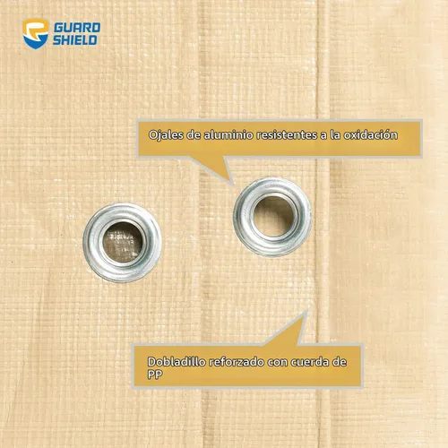 Vista 4 de GUARD SHIELD - Lona resistente, impermeable, de polietileno, gruesa, resistente a los rayos ultravioleta, con ojales, para exteriores, 6 x 8 pies