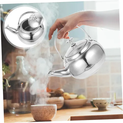 Vista 6 de Hervidor de té para estufa de acero inoxidable, silbido, resistente al desgaste, suministros para el hogar