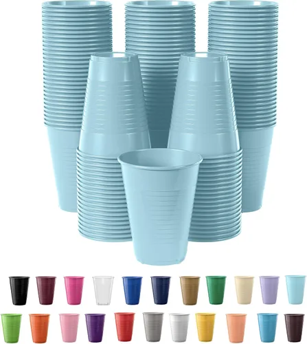 Vista 25 de Party Solids Vasos de plástico negros - 12 onzas, paquete de 100