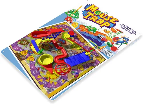 Vista 2 de Tinworld Letrero de estaño: Trampa para ratones, clásico, retro, juego de mesa, sala de juegos, señal C321