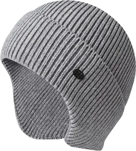 Vista 16 de Gorros de invierno para hombre, para exteriores, elásticos, de punto, con orejeras, resistentes al viento